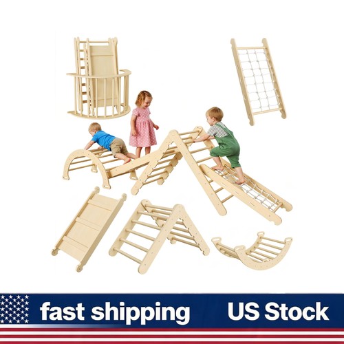Foldable wooden climbing frame - wooden,