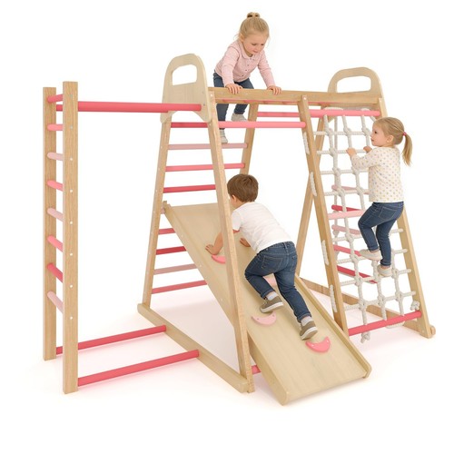 Wooden climbing set for - wooden,